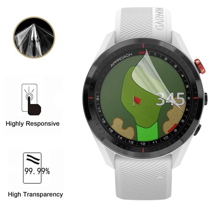 Screen Protector for Garmin Approach S62 [6 Pack] Ultra Thin Resistant Protective Plastic Film Phonillico