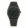 1Pcs Men Octagonal Dial Quartz Wristwatch Full Black Arabic Numeral Dial Watch For Daily Casual Business Wrist Watch