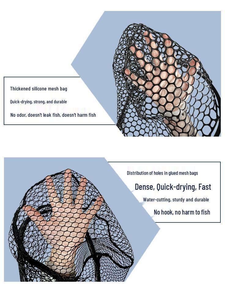 Compact Aluminum Landing Net with Quick-Dry Silicone Bag