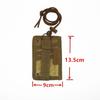 New Nylon Lanyard Card Holder With Pen Slot Water Resistant Hook Loop Patch Holder Portable Outdoor Travel Pouch Travel Use