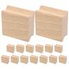 15Pcs Blank Wood Stamp Blocks Carving Crafting Scrapbook DIY Vintage Wooden Stamper Seal Supplies Wooden Stamp Seal