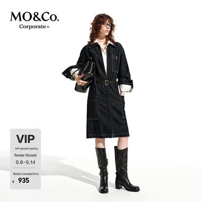 MO&Co. C+ Series Denim Workwear Midi Dress