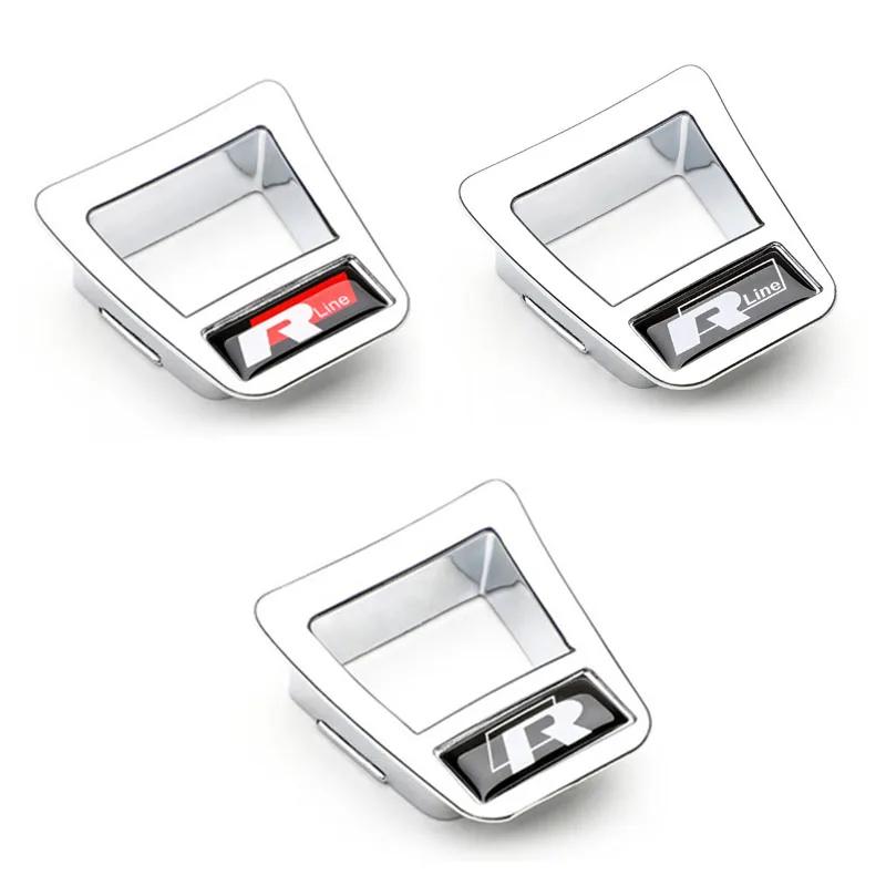 Autocollants de Garniture de Volant de Voiture en ABS Chaud Logo R Accessoires Pour Volkswagen VW R-Line R GTI Polo T5 T-ROC Golf Passat Scirocco Je