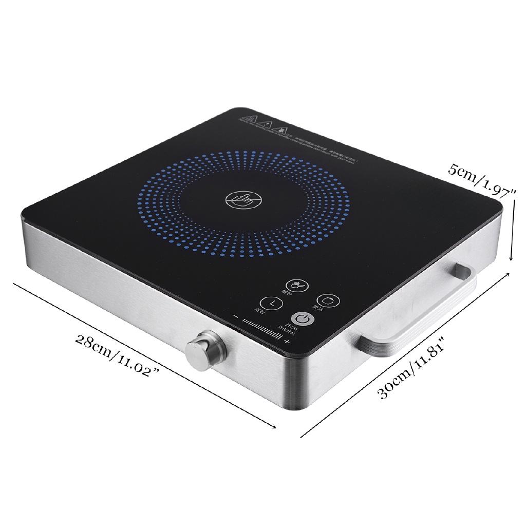 2200W Electric Induction Cooker Cooktop Kitchen Burner Portable Home Countertop Cooker Kitchen Appliance Cooking Tools 30X28X5cm