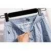 DIMANAF 2026 Spring Summer Plus Size Women Skirt Pants Elastic Waist Oversize Loose Casual Shorts Cotton Print Plaid