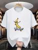 Banana Skateboard Graphic Vintage Men's Summer T-Shirt Casual Tshirts O-neck Short-sleeved Tee