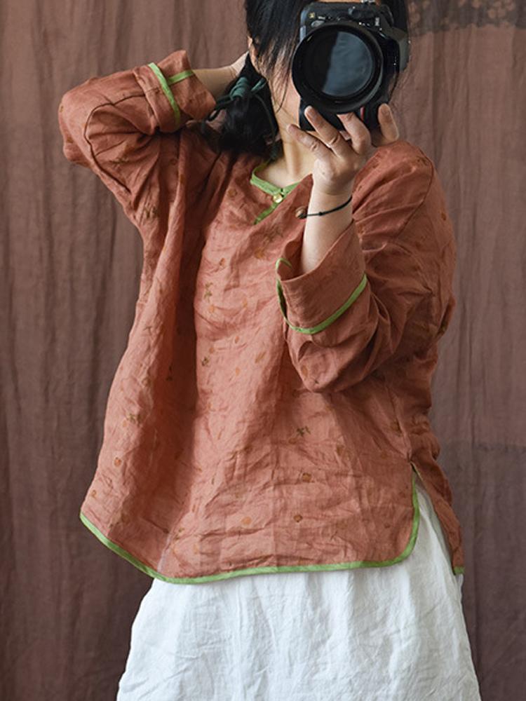 Johnature женские футболки с цветочным принтом — фото 3