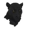 Statue di Testa di Animale con Simulazione 3D Decorazione da Parete Resina Uniche Squisite Statue di Testa di Animale Scultura da Appendere a Parete per Casa Bar Leopardo Nero
