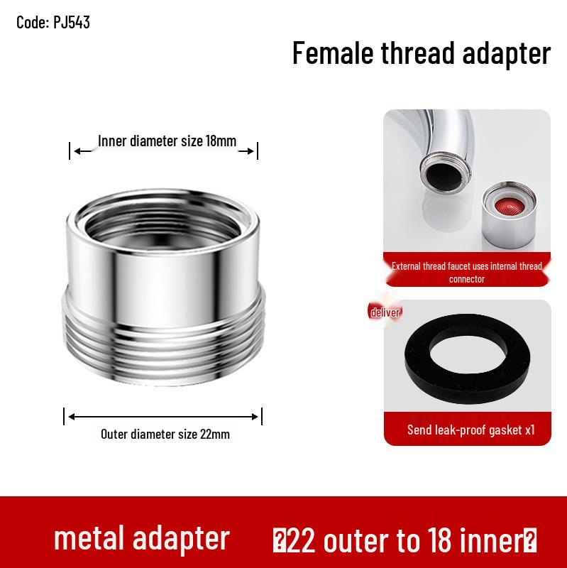 Faucet Aerator Water Purifier Adapter, 4-point To M22 Fine Thread Connector