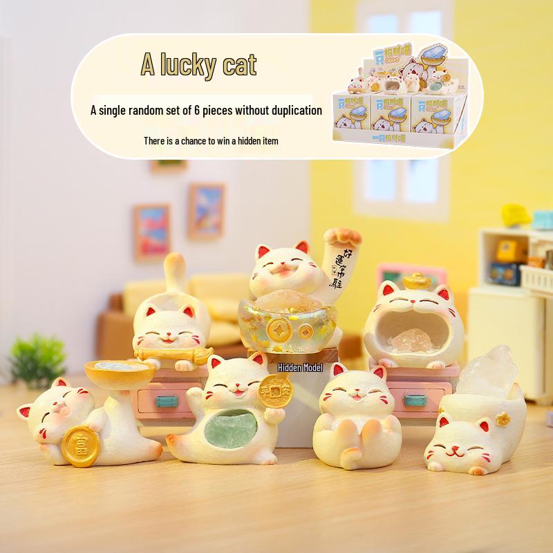 Chao Wan Super Stable Emotion Little Fairy Luo - Second Wave Flocked Blind Box Cute Desktop Decoration Ornament.