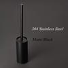 Stainless Steel Toilet Brush Cleaning Tool Holder with Toilet Black Brush,