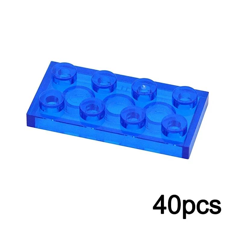 MOC Transparent Bulk Bricks 1x1 2x4 1x4 Clear Building Block Wall Panels and Baseplates