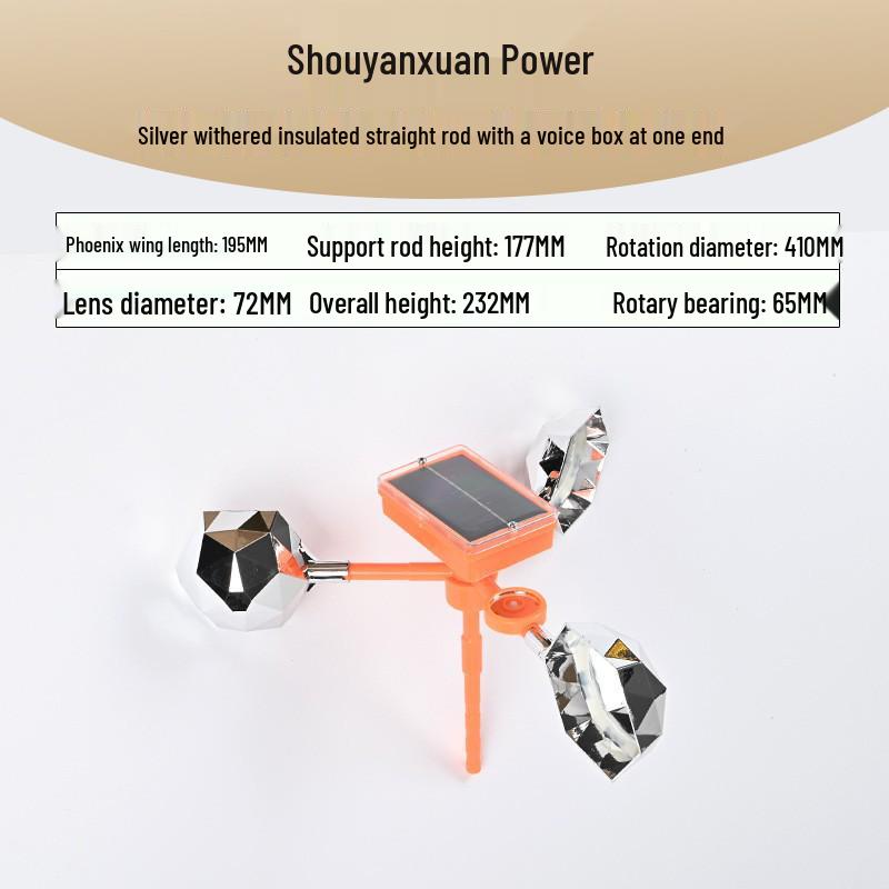Wind-Powered Smart Bird Repeller with Light Sensor for Power Lines, Airports, and Orchards