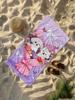 Cute Puppy Flower Bouquet Beach Towel,Microfiber Soft Absorbent Quick Dry,Oversize for Beach Pool Travel,Cartoon Dog Print Towel