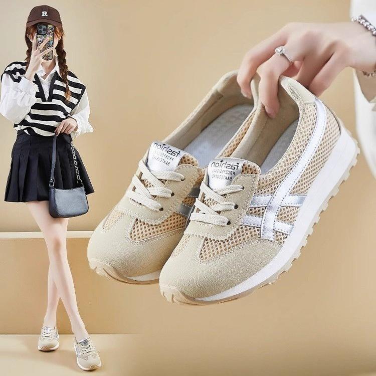Dexun shoes 2025 summer new retro versatile light breathable cute comfortable lace-up Chinese women's shoes casual shoes