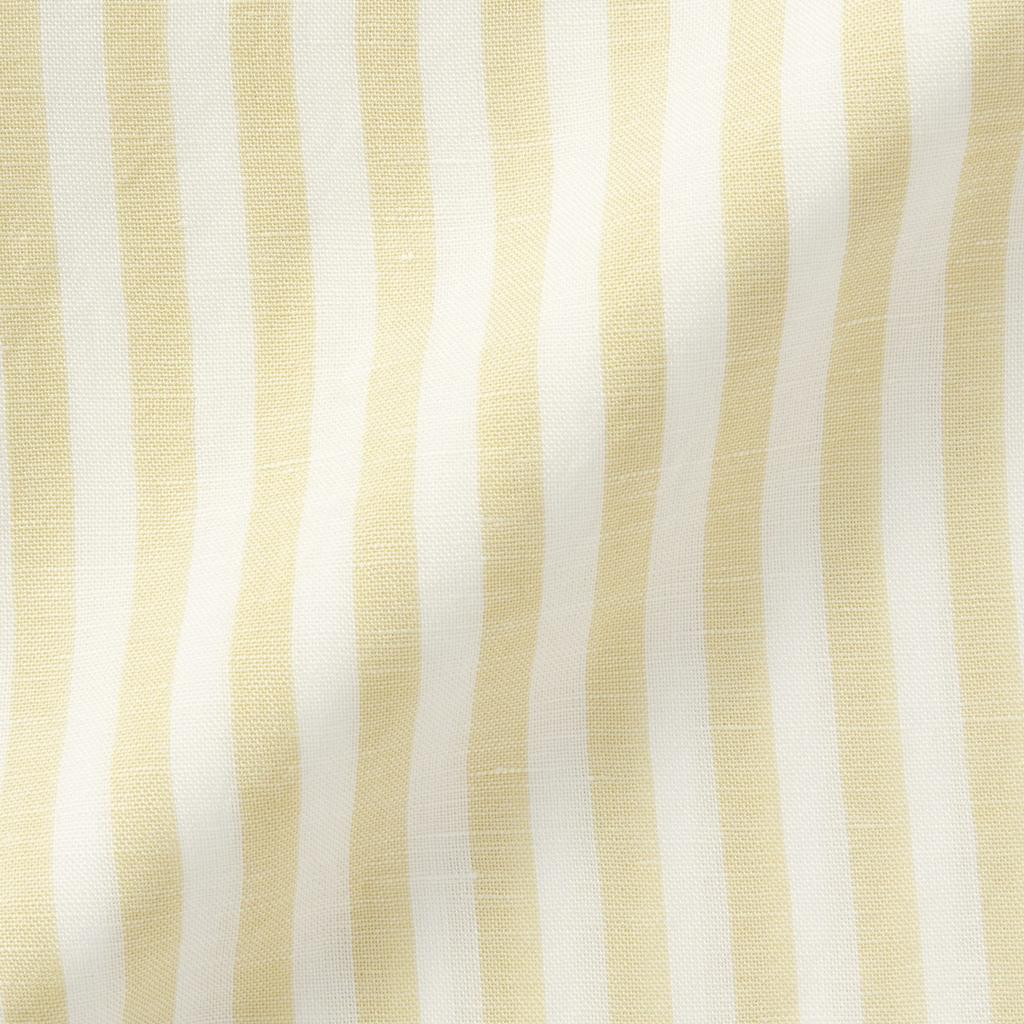 MUJI Natural Lyocell Linen Pajamas FDB06A3S Light Yellow Stripe Size S Cool-to-the-Touch Short-Sleeve Women's