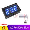 DC 4-100V LED Digital Display Circular Two-wire Voltmeter 12V DC Digital Voltmeter Head Display Reverse Connection Protection