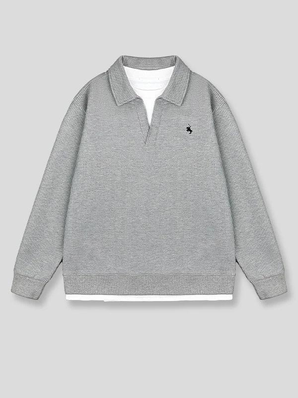 Heren Trendy Effen Kleur Capuchon met Kraag - Herfst/Winter Casual Losse Mode Top