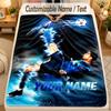 Flannel BlanketCristiano Ronaldo Custom Name Text Personalized Soft Warm Throw Blanket Home Decor Gift