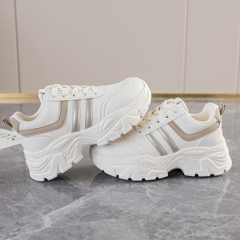 Women's Retro Casual Breathable Thick Bottom Trainers Running Shoes Fashion Hundred Slip Resistant Wearable Shock Absorbing Comfortable Sneakers