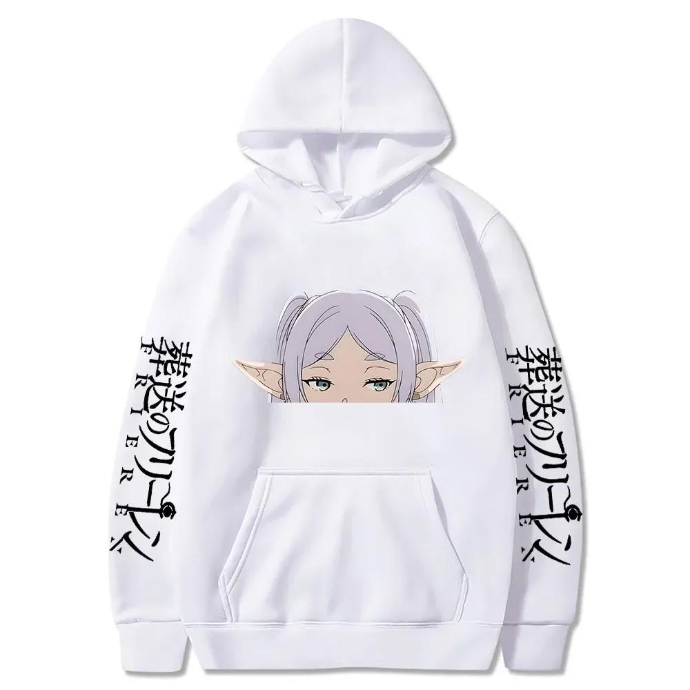 Frieren Beyond Journey's End Hoodie Women Men Unisex Long Sleeve Warm Streetwear Autumn Winter Harajuku Sweatshirts