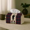 1pc Scottish Folk Vintage Tissue Holder, Tartan Bagpiper Multi-Use Fabric Tissue Container, Outdoor Event Supplies, Daily Desktop Tissue Organizer, Id