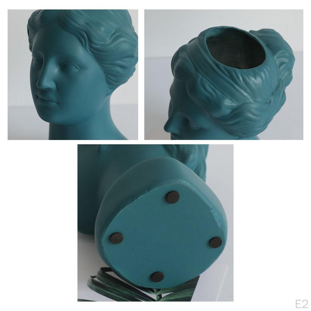 Hlava Hrnec er Váza na květiny Socha Figurky Držák na make-up Organizér Domácí Socha Ozdoba