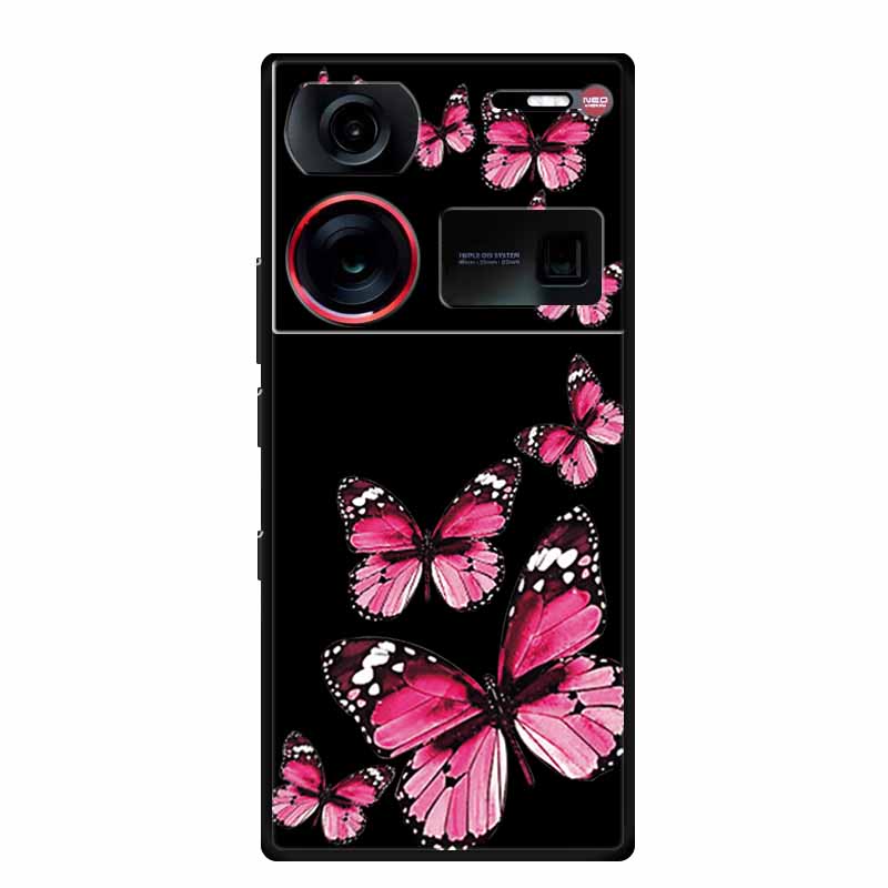 6.8" For ZTE Nubia Z60 Ultra Case Shockproof Black Silicone Soft Phone Case For ZTE Nubia Z60 Ultra Back Cover Case Cute Cartoon