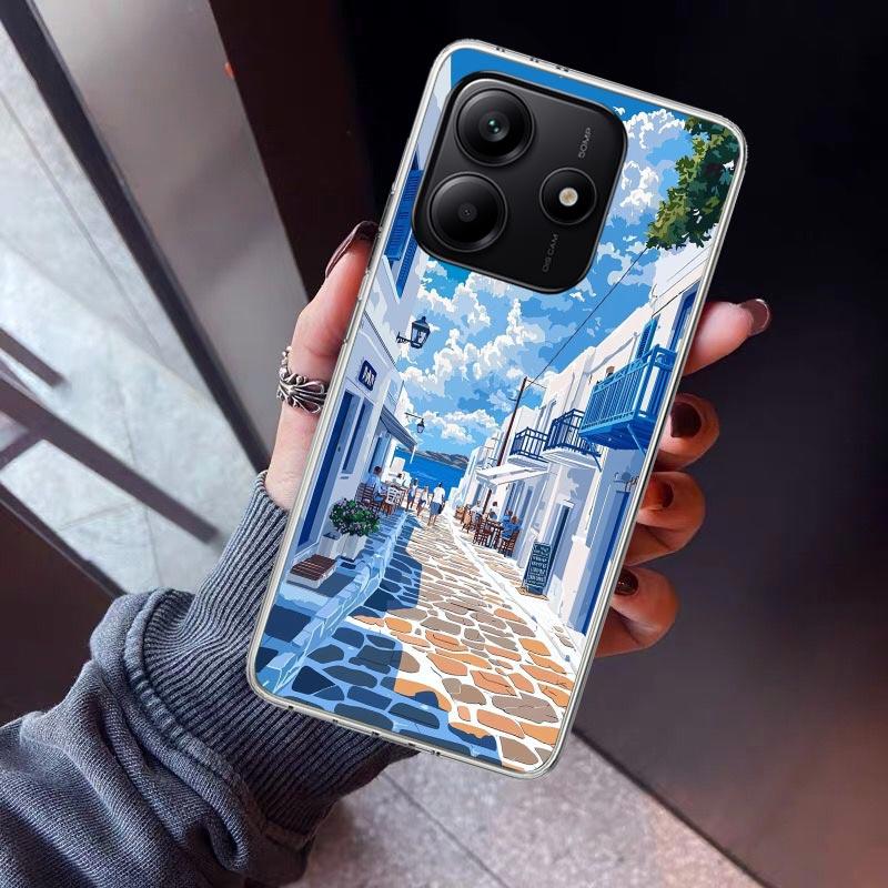 Greece In Summer Santorini Phone Case For Xiaomi Redmi Note 15 14 14S 13 12S 12 Pro Plus 11S 11 10S 10 4G Cover 11E 11T 5G Print