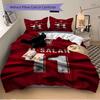 3Pcs Salah'S Liverpool Jersey Bedding Sets For All Sizes New 3D Printed Bed Cover Comforter Duvet Cover Pillowcase Bedroom Decoration