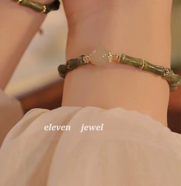 Bambusglocken-Orchideen-Armband, Damenmode-Design, fortschrittlicher Sinn für Mode, leichter Luxus, antiker Stil, Accessoires-Armband