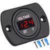Digital Voltage Meter DC 12-24V Waterproof Round Meter Car Voltmeter With LED Digital Display Panel For Car Motorcycle Boat RV