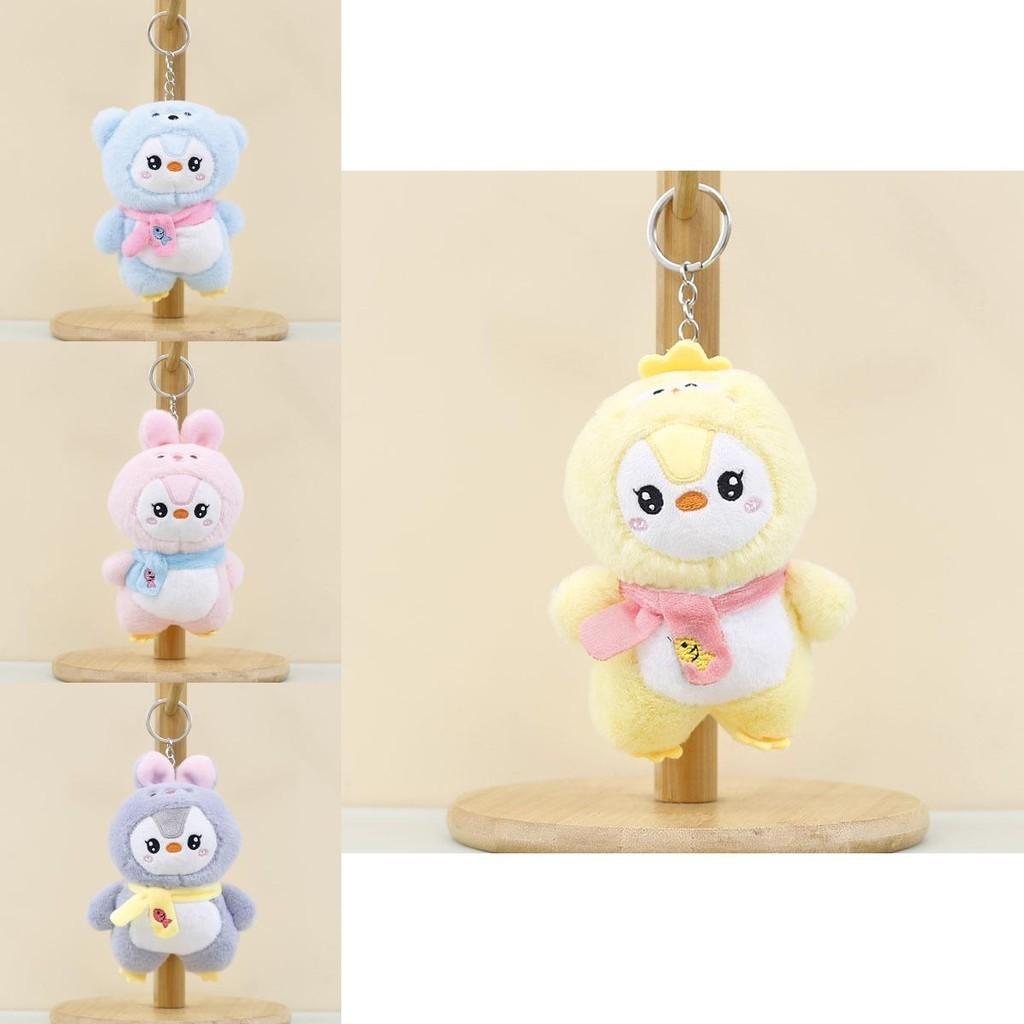 Chaveiro de Pelúcia Pinguim de Desenho Animado Adorável Coelho Urso Animal Brinquedo Ornamento