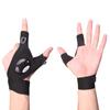 2 PCS LED Leuchtende Angelhandschuhe Outdoor Nachtangeln Taschenlampe Halbfingerhandschuhe