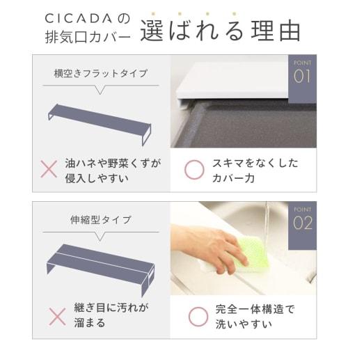 CICADA Smart Flat Stove Exhaust Vent Cover, Slim, for Tsubame-Sanjo Stoves (60cm, Black Steel)