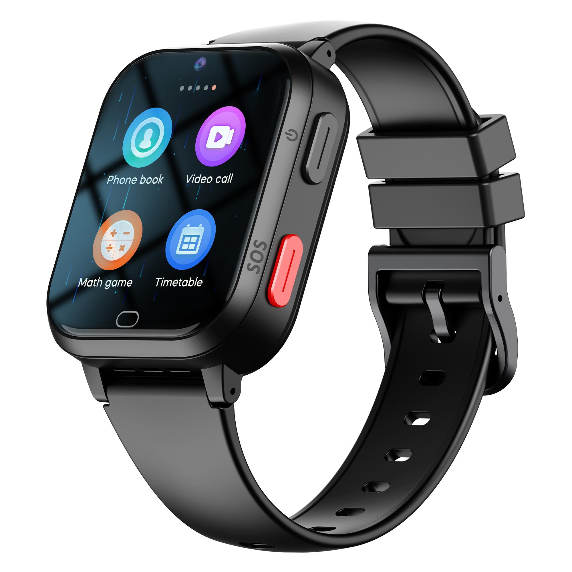 

D5 1,69-дюймовий HD-камера Відеодзвінок Трекер розташування Android 8.1 4G Дитячий смарт-годинник Black