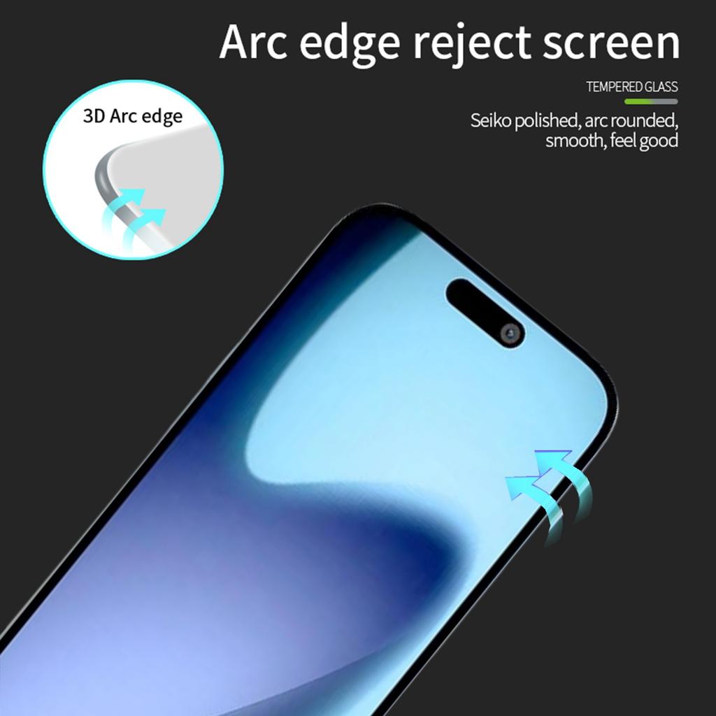 For iPhone 17 Air Screen Protector MOFI 9H 3D Curved Tempered Glass Film
