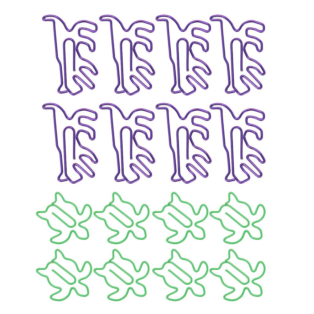 100 Stück niedliche Büroklammern im Tierstil, exquisite, helle, galvanisierte, rutschfeste, ausgefallene Büroklammern für F