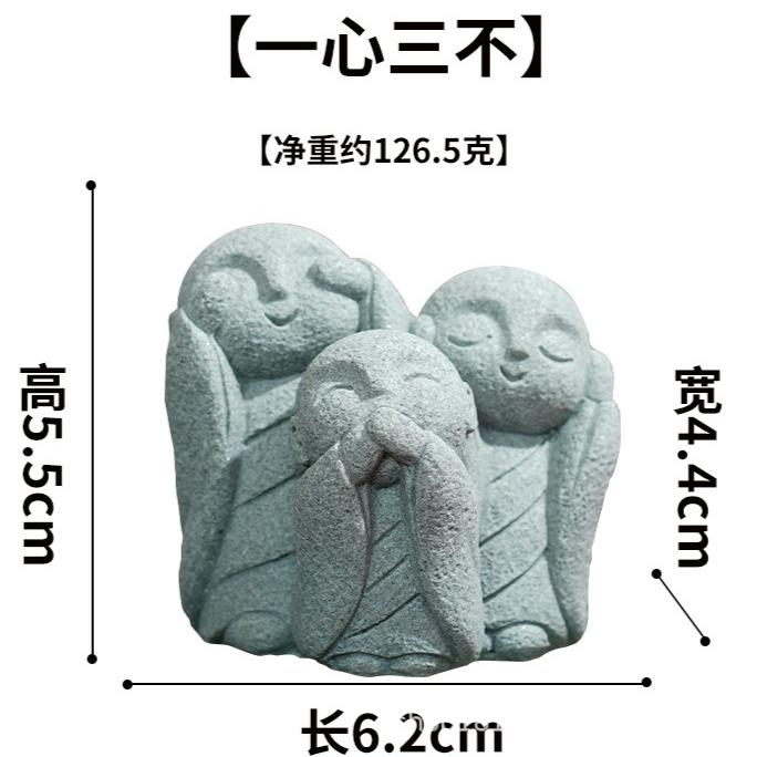Statues de Bouddha Mignonnes Petites Sculptures de Bouddha Jizo Figurines Zen Ornements de Jardin Bouddhas Jizo Mini Statue de Bouddha Japonais
