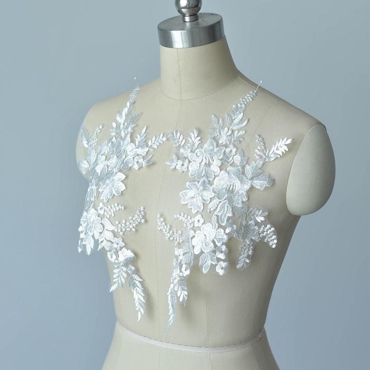Multi-Color Flat Embroidery Embroidered Lace Flowers, Wedding Veil, Dress Handmade Diy Accessories, Clothes Decorative Lace Materials