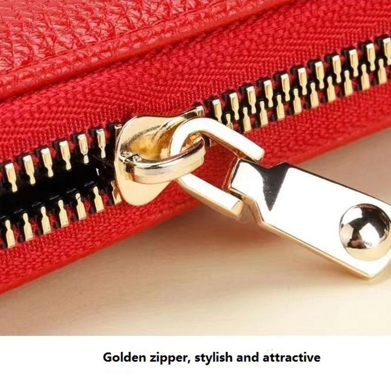 Heiße klassische Mode Frauen Leder Brieftasche Karte Tasche (9 Kartenfächer, 2 Bargeldfächer) Leichte, leichte Luxus-Damentasche für Studentinnen