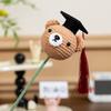 Hand Woven Yarn Graduation Flower Bouquet Artificial Woven Crochet Flower Bouquet  Home Decor