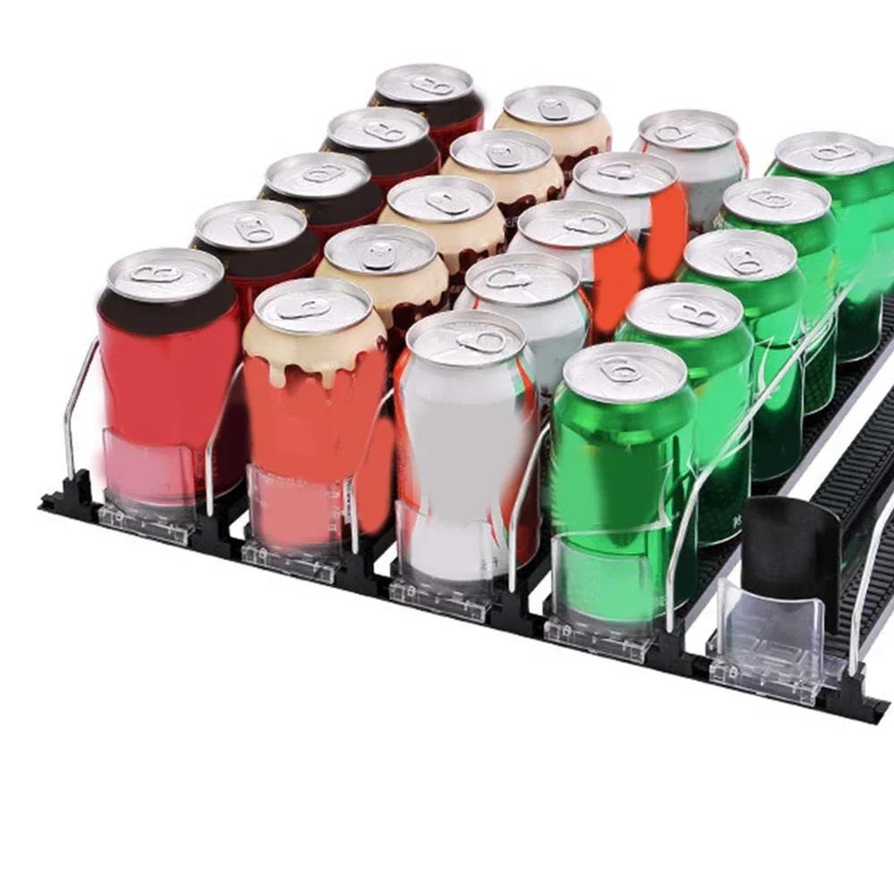 Beverage Push Rack Can Dispenser for Refrigerators with Simple Structure for Easy Installation and Smooth Drink Dispensing