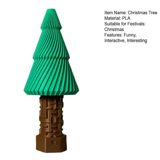 Christmas Tree Maze Gift Box 3D Printed Maze Puzzle Money Box with Hidden Compartment for Adults Kids Birthday Christmas Halloween Easter