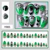 Spooky Halloween Spider Web & Bat Nail Art Kit - Short Almond Wearable Armor Nails