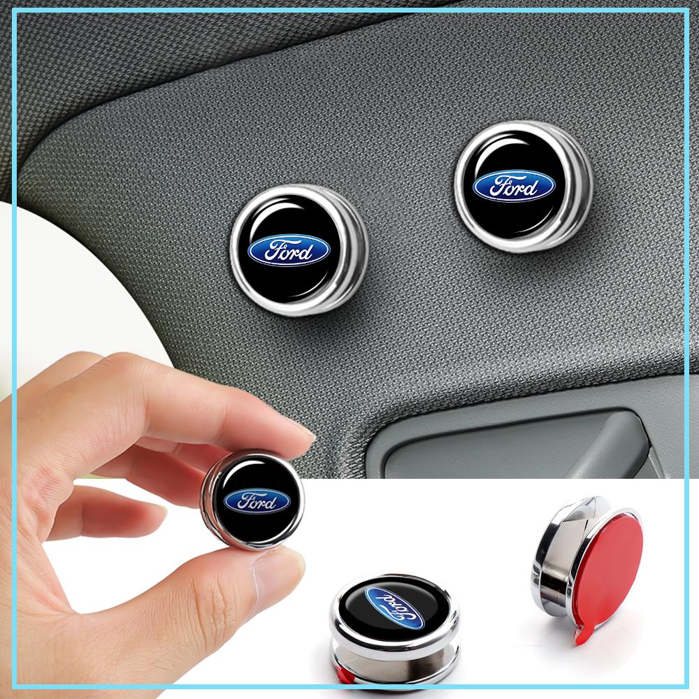 1/2pcs 3D Metal Car Emblem Hook Self Adhesive Badge Hooks Accessories For Ford Mustang Focus Mondeo Fiesta Kuga MK4 Edge Valve
