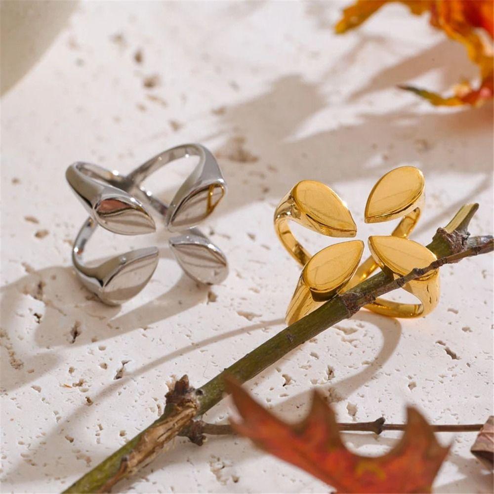 Geometric Open Ring Adjustable Chic Jewelry Minimalist Accessory  for Women's Daily Outfit