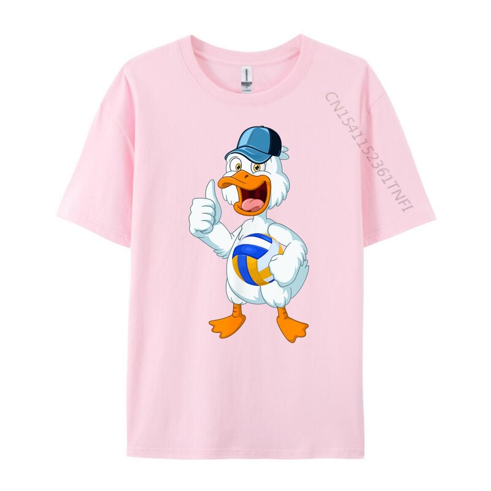 Duck Playing Volleyball Costume Volleyball Player Family Graphic T Shirts Men Man Mens Shirts Camisa Letter