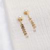 Natural Freshwater Pearl Earrings Women's Ins Long Niche Design 11k Gold Tassel No Ear Holes Mosquito Coil Disc Ear Clips