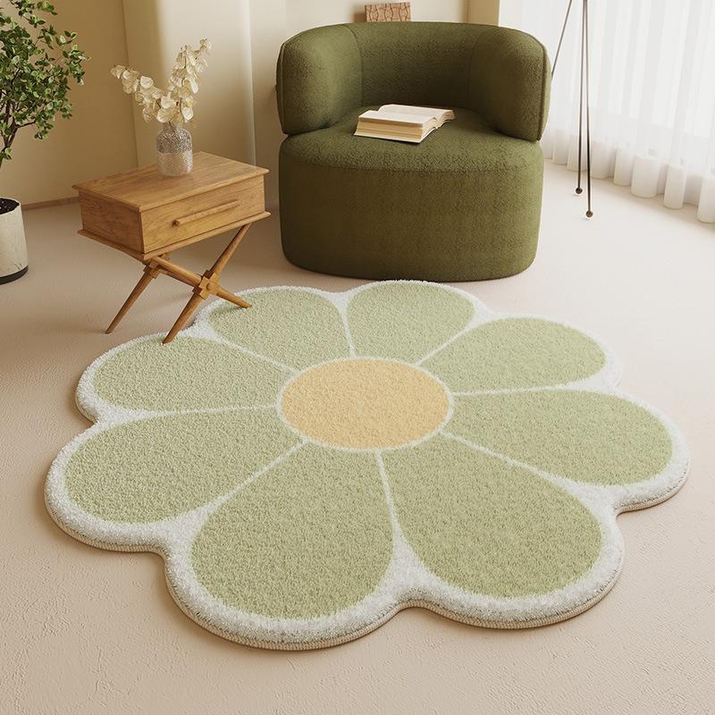 Autumn/Winter Warmth Floral Living Room Carpet Bedroom Side Rug Vanity Table Computer Chair Home Decoration